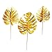 Ohsail 30PCS Artificial Plants Yellow Leaves Mixed Tropical Palm Leaf Fake Yellow Plant Bush Grass Fern Bushes Faux Shrubs Greenery for Party Wedding Decorations Beach Birthday Luau Party Decor