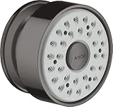 Anschlussgröße: DN15 hansgrohe Seitenbrause 1 jet Rosette rund; Farbe: Brushed Black Chrome