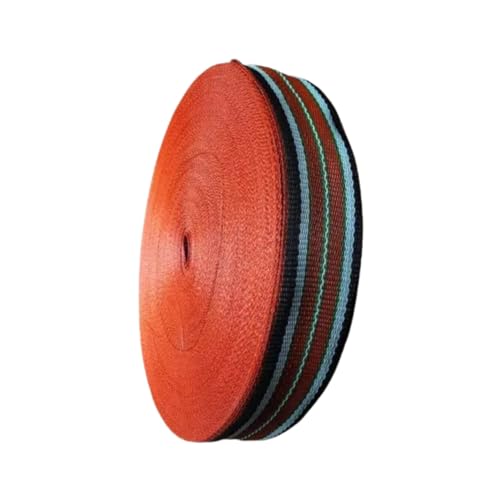 Image of ABB Ropes & Niwars 2 Inch X 50 Meters Plastic Niwars Webbing Roll for Folding Khat, Khatiya, Charpai Folding Bed,Chair, Baskets and Other Art Projects (Orange)