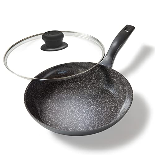 STONELINE Ceramic Bratpfanne 28 cm, Keramik-Beschichtung, mit Glasdeckel, induktionsgeeignet...