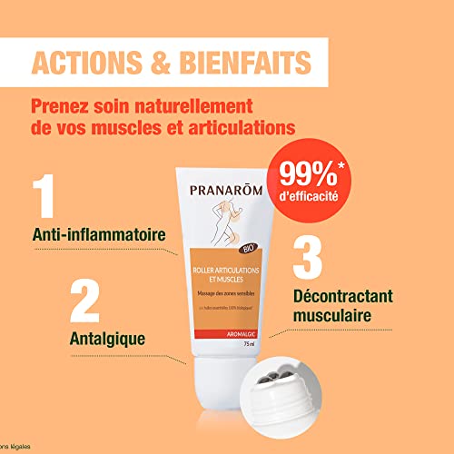 Roller Articulations Pranarôm Aromalgic pour apaiser les tensions et raideurs