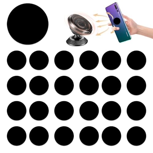 20 Plaques Métal Adhésives Rondes - Diamètre 30 Mm, épaisseur 0,3 Mm, Pour Support Téléphone Magnétique, Déco - 13