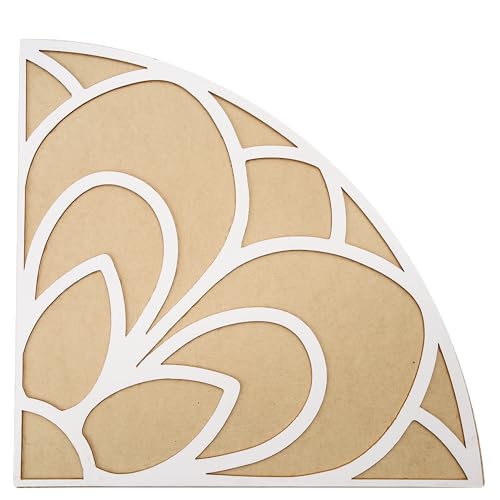 Image of TOTA Rangoli Stencil Corner - Set of 1 Corner MDF Stencils | 12x12 inch | Reusable 3D Rangoli for Diwali Home Decoration Navratri Pongal Onam Puja