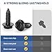 QiqaMole 8PCS License Plate Screws for Car, Rustproof Stainless Steel Screws, License Plate Bolts, Stainless Fasteners for License Plates with Screwdriver (Black, 8 PCS)