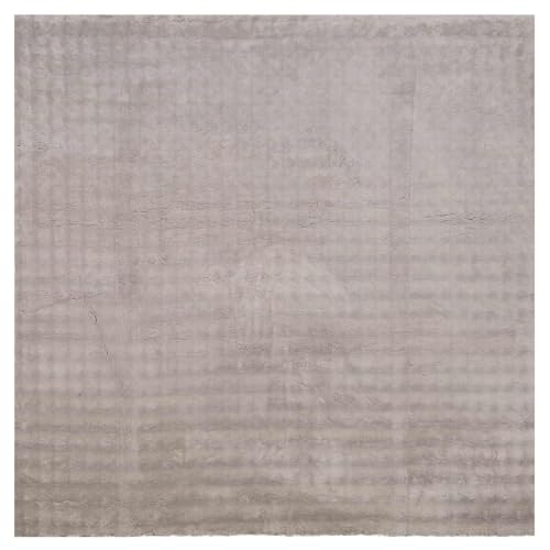 Tapis de salon carré doux 120x120 cm tapis de surface sable - 2