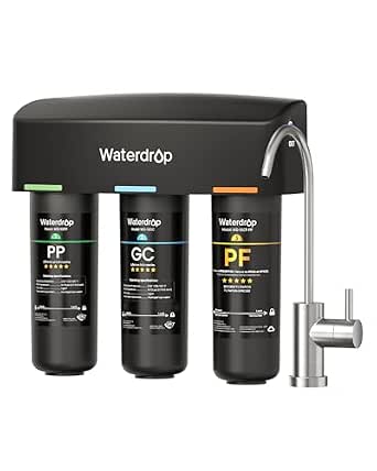 Waterdrop TSB-PF Under Sink Water Filter System, Reduces 80+ Impurities