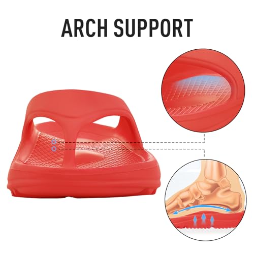 Image of shevalues Orthopedic Sandals for Women Arch Support Recovery Flip Flops Pillow Soft Summer Beach Shoes