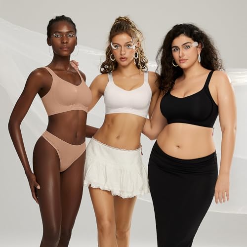 Image of OEAK Women Jelly Bra Wireless Anti Sagging Full Coverage Bras