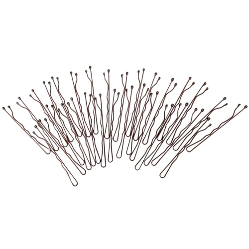 300 Pinzas para cabello 5 cm Marrón para mujeres miniatura 3