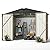 Greesum 8x6FT Outdoor Storage Shed, Utility Tool Shed with Sloping Roof, Metal Storaged Garden Shed with Door & Lock for Patio Storage, Brown