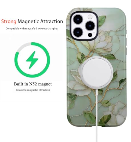 Coque iPhone 16 Pro Max robuste élégante fleurs de magnolia finitions soignées