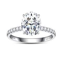 White Gold 3ct Oval