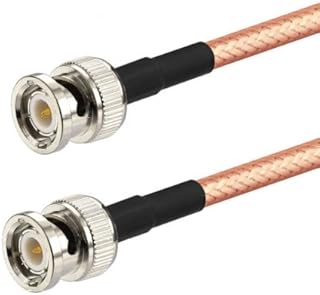 BNC Male Plug to BNC Male Plug RG400 RF Pigtail Adapter Coaxial Cable 50cm USA Shipping