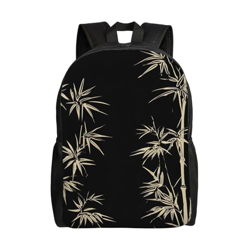 FodPand Asian bamboo Travel Backpack for Women Men 15.6 inch Laptop Backpack Waterproof Work Business Daypack