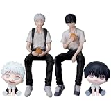 Zhongkaihua Lot de 4 figurines Yoshiki Tsujinaka/Hikaru Indo assis Pose Modèle de Figurines en PVC Figurine Anime Collection Décorations de bureau