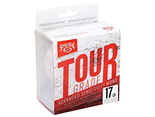 Strike King Tour Grade Monofilament Fishing Line, 200-Yards, 17-Pound, Clear
