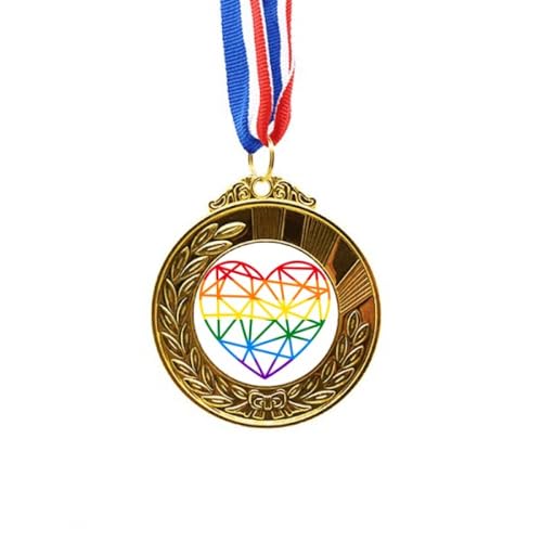 Medalla de oro Lgbt para premios de orgullo y carreras inclusivas
