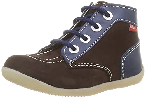 Kickers Baby-Jungen Bonzip-2 Mary Jane Schuh, Dunkelbraun, 18 EU