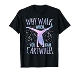 Cartwheel Gymnast Girl T-Shirt: Classic Fit, Tie-Dye, Short Sleeve - Black