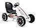 Abarth Kart à pédale, Licence Go Kart à Pédale, Porteur Voiture à pédale, Go Chariot, pneus Eva 3–8 Ans White