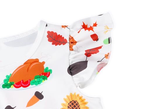 Jurebecia Girls Nightgowns Halloween Christmas Nightgown Dress Kids Holiday Sleepwear Flutter Sleeve Nightdress Pajamas3