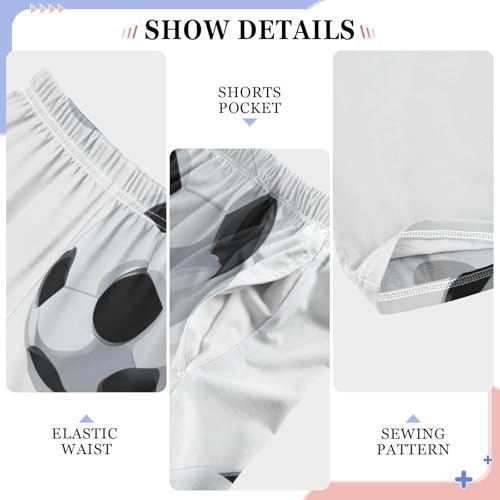 Soccer Balls Print Boys Long Pants Soft Trousers Elastic Waist Kids Lounge Bottoms with Pockets S-XL4