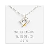 Sewing Machine Necklace – Gift For Quilter or a Woman that Sews - Beautiful Things Come Together One Stitch At A Time.