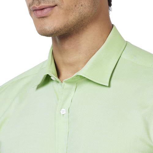 Image of Park Avenue Men's Pure Cotton Structure Pattern Slim Fit Semi Cutaway Collar Full Sleeve Formal Shirt