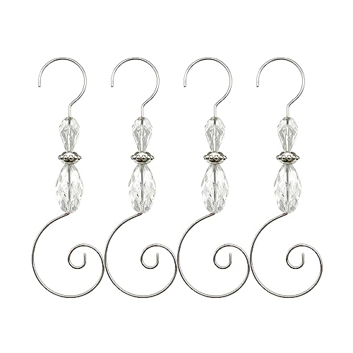 Christmas Ornament Hooks - Acrylic Jewelry Silver Wire Ornament Hooks-20