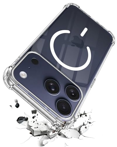 Image of Jkobi Shockproof Crystal-Clear Back Cover for Apple iPhone 17 Pro Max (Magsafe Wireless Support | Drop & Camera Protection | Hard Polycarbonate)