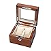 DGFDS Boîte De Montre for 2 Montres, Boîtier De Montre en Bois, Vitrine De Montre avec Coussins De Montre Amovibles Et Couvercle en Verre Boîtier De Montre Élégant Cadeau 135X125X100MM (Color : A)