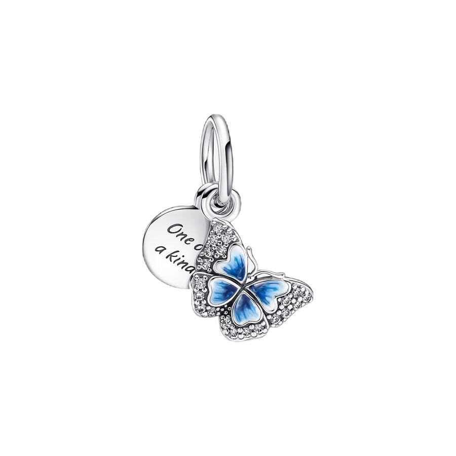 Blue Butterfly Charm 925 Sterling Silver Pendant,Jewelry Beads Gifts for Women Bracelet&Necklace2