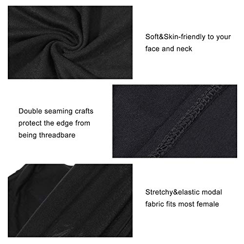 Gerinly Black Under Hijab Scarf Women's Ninja Jilbab Cap Stretch Full Neck Coverage Hijabs For Sport (Black) #TOP4