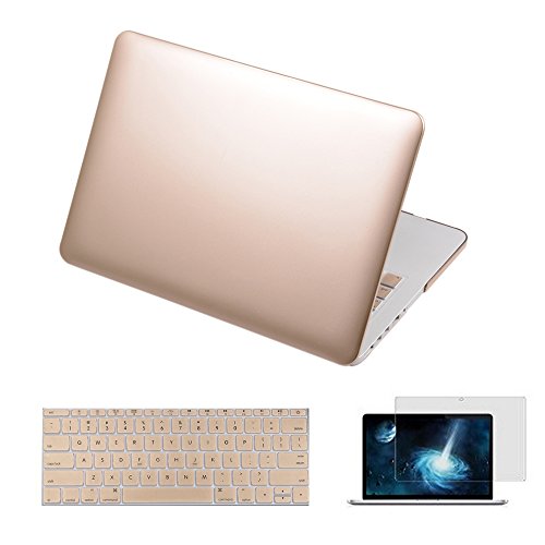 IC ICLOVER-MacBook Air 13.3 inch Case,Rubberized Matte Hard Shell Plastic Case+Matching Keyboard Skin+LCD Screen Protector for Macbook Air 13.3
