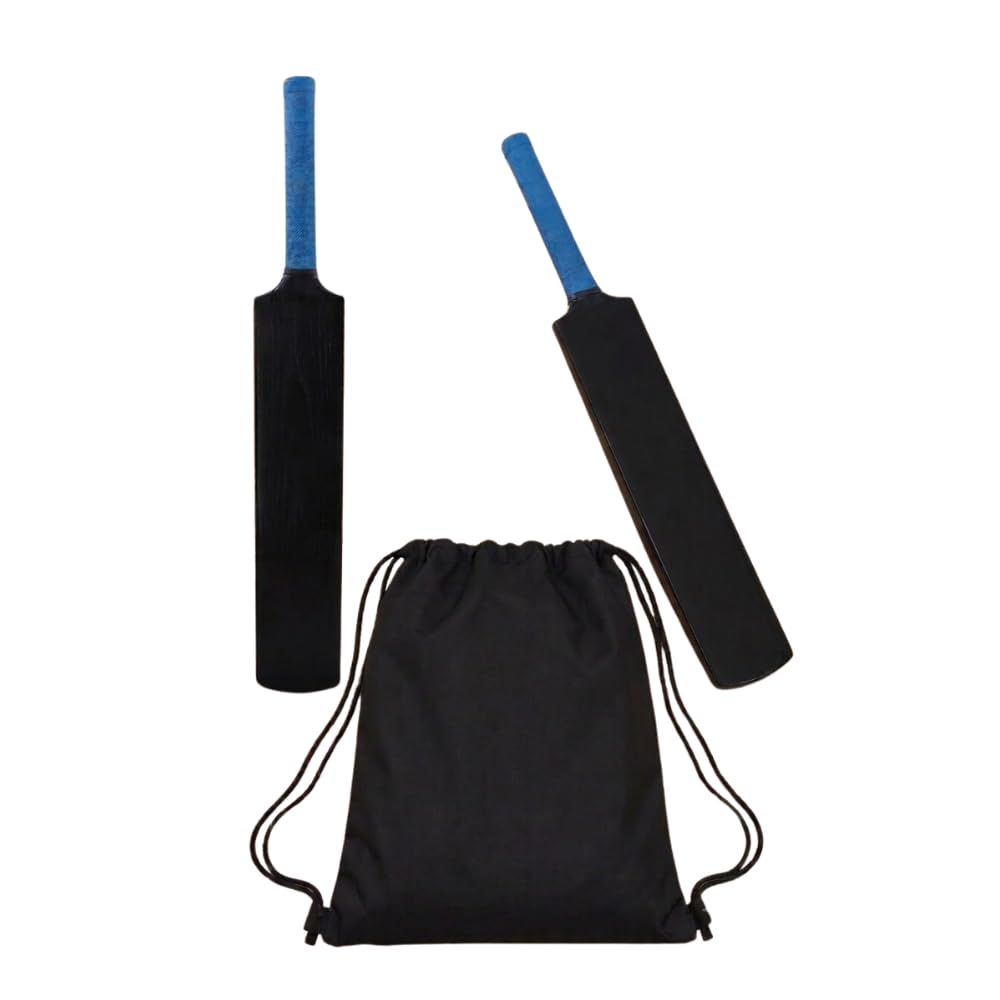Cricket Bat Set with Carry Bag for Practice | Practice & Outdoor Games, Includes Drawstring Bag, Blue Grip Handle, Lightweight Design, Junior Cricket Bat-picture-18