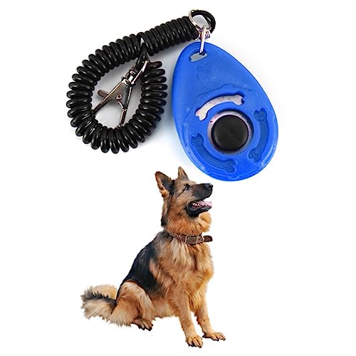 BESPORTBLE 4 Pack Portable Clicker Dog Training Device Pet Training Clicker Trainer Scientific Method Training Big Button Easy to Use Metal Constructi