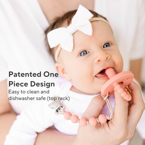 Image of Ryan & Rose Cutie PAT 3 Pack Baby Pacifiers Teether Teething Ring Binky (Canvas, Round Original)