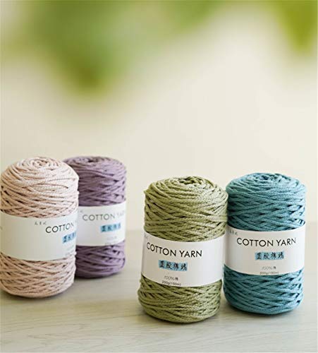 1Pcs 200G 7.1Oz Soild Color Hollow Knitted Crochet Yarns Nylon Cord Polyester Thread Round Rope Yarns For Diy Handbag Purse Basket Crochet Bag Fabric Yarn (250G, Light Yellow) #TOP2