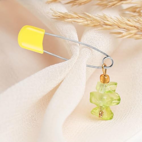 LMOGWL 80 Stück Bunte Sicherheitsnadeln, 55 mm Stecknadeln, Sicherheitsnadeln aus Edelstahl mit Kunststoffkopf und Sicherheitsverschluss, geeignet für Handtücher, Windeln und Kleidung, Wegwerfwindeln