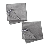 Oseamaid スポーツタオル 2枚セット約50×100cm バスタオル 速乾タオル フェイスタオル スイミングタオル 旅行する山に登る水泳 フィットネス キャンプに最適(グレー)