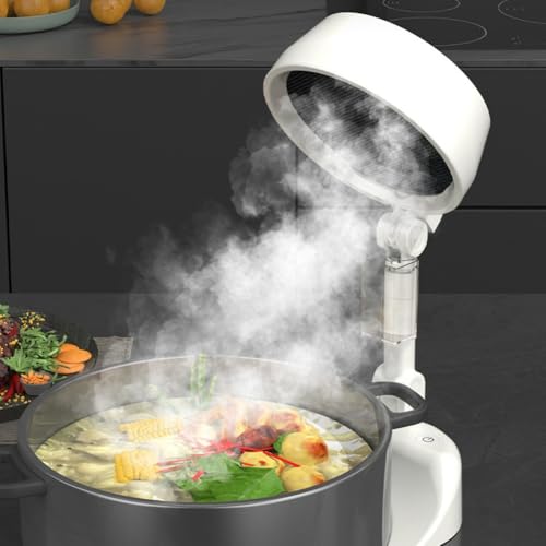 Campana extractora compacta y ajustable, filtro de aire portátil para olla caliente y parrilla, diseño que ahorra espacio, filtración efectiva, extractor inalámbrico de cocina de mesa