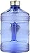New Wave Enviro Iconic 1 Gallon Round BPA Free Water Bottle with Stainless Steel Cap and Integrated Handle, Ideal for Gym and Outdoor Life, Blue