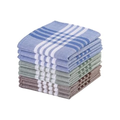 emlstyle Cotton Handkerchiefs for men 100% Soft Cotton Hankies,Pack of 9 Cover
