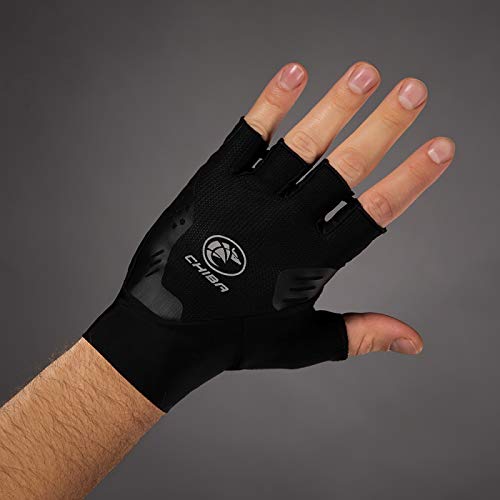 Chiba Teamglove 2020 Rękawiczki rowerowe Krótkie Czarne, S (7)