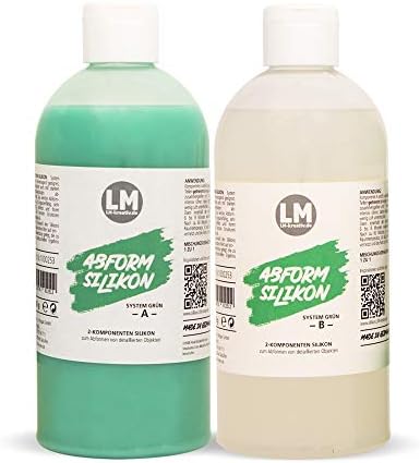 LM® Professional Liquid Silicone 35,27oz Set (2x17,63 oz) German 2k Silicon Silicone Mold Making kit -True to Detail - Certified German Liquid Silicone