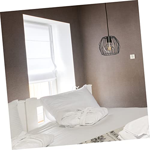 Image of Hollow Out Pendant Lampshade Hanging Lamp Shade for Rustic Farmhouse Decor Lamp Shades Replacement Accessory