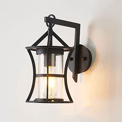 Luminaires porche haut de gamme en verre semé et métal durable