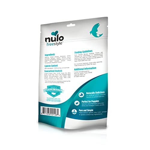 Nulo Puppy & Adult Freestyle Trainers Dog Treats: Healthy Gluten Free Low Calorie Grain Free Dog Training Rewards - Salmon Recipe - 4 Oz Bag #TOP1