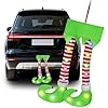 Christmas Elf Legs Car Decoration with Multicolor Lights, LED Santa Claus Legs for Car Trunk or Christmas Tree, Hanging Leg Lamp Christmas Ornament with Strap, Decor for All Vehicles Truck SUV Van MPV