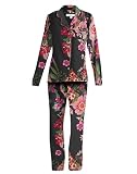 Johnny was Women's Long Sleeve Pocca Floral Print Cotton Knit Pajama Set (as1, alpha, s, regular, re